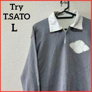 【希少】Try T.SATO 長袖ポロシャツ ラガーシャツ ニット ヴィンテージ(ポロシャツ)