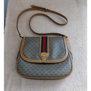 グッチ(Gucci)のGUCCI   シェリーライン   PVC加工ショルダーバック   美品！(ショルダーバッグ)