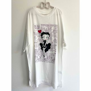 ベティブープ(Betty Boop)の新品未使用 BettyBoop ベティ・ブープ ビッグサイズ 大きいサイズ 白2(Tシャツ/カットソー(半袖/袖なし))