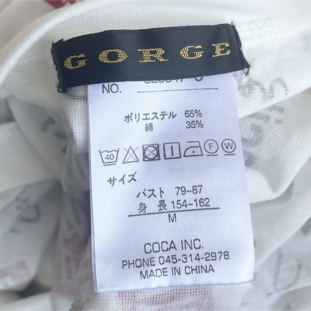 GORGE(ゴージ)の１回着　ゴージ　総柄　ショート丈　Ｔシャツ レディースのトップス(Tシャツ(半袖/袖なし))の商品写真
