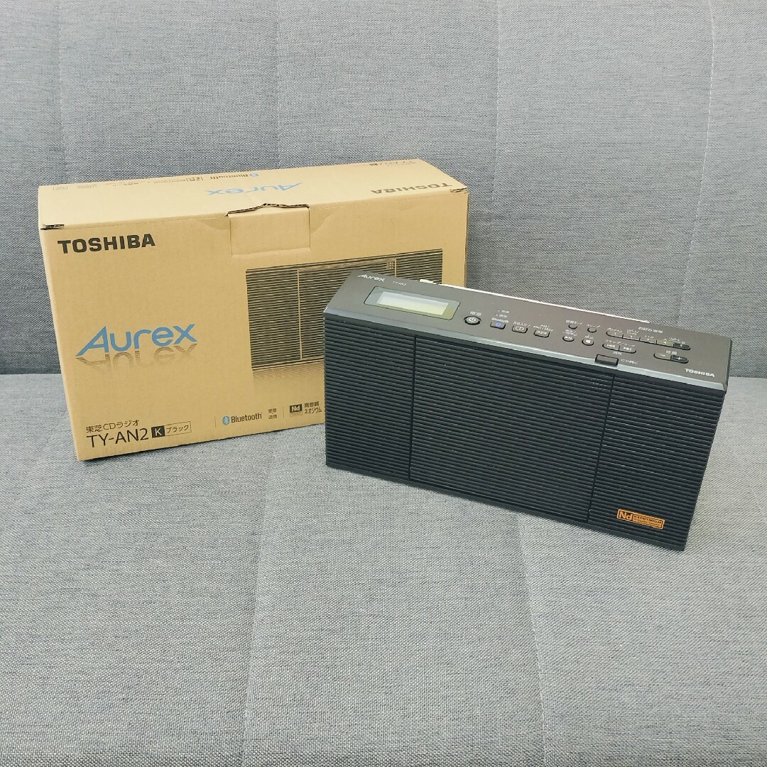 東芝(トウシバ)のTOSHIBA　東芝CDラジオ　TY-AN2　Aurex　オーレックス　ブラック スマホ/家電/カメラのオーディオ機器(その他)の商品写真