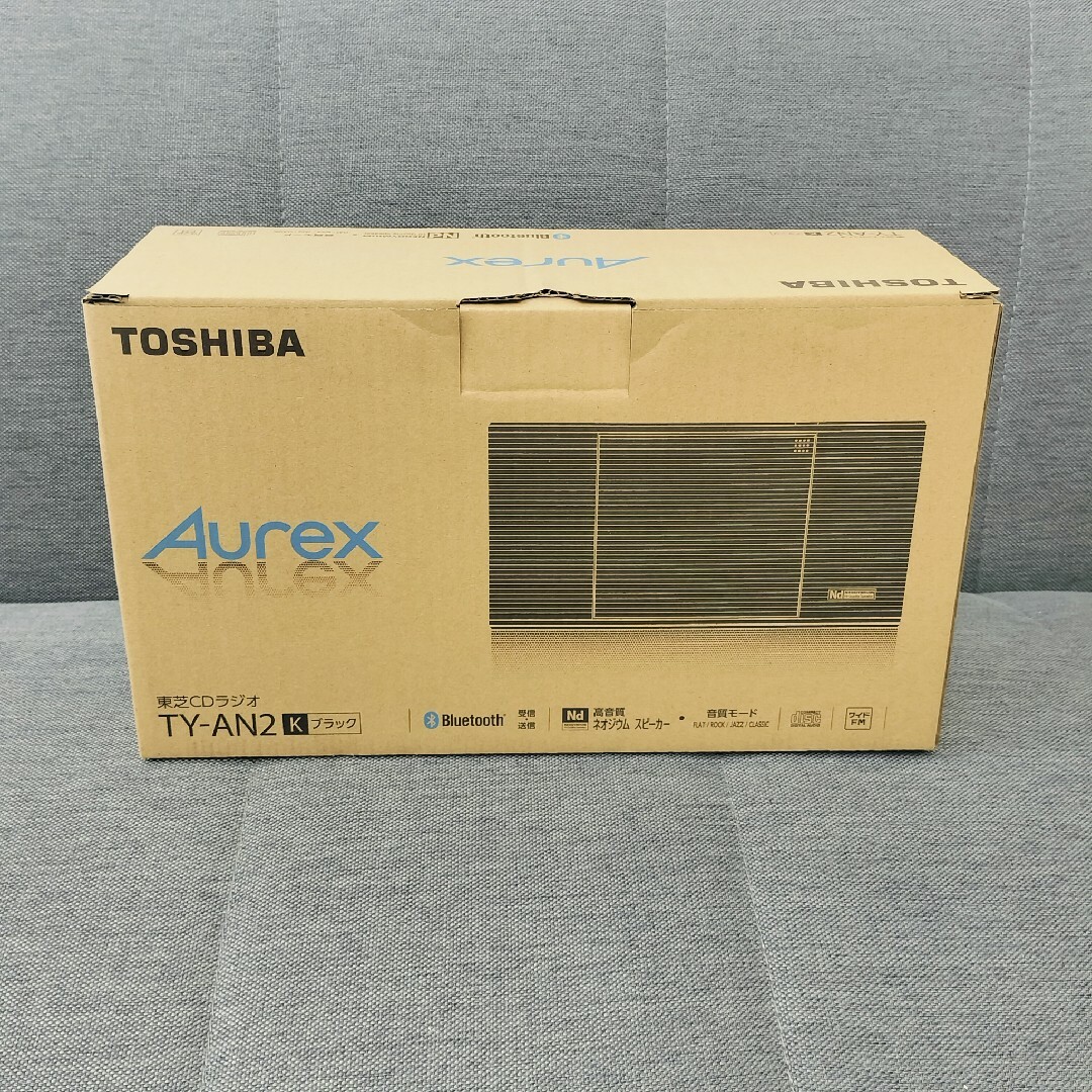 東芝(トウシバ)のTOSHIBA　東芝CDラジオ　TY-AN2　Aurex　オーレックス　ブラック スマホ/家電/カメラのオーディオ機器(その他)の商品写真