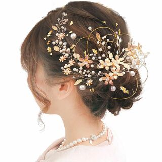 【カラー:ゴールドC】[JZOON] 成人式 結婚式 浴衣 髪飾り ヘアアクセサ