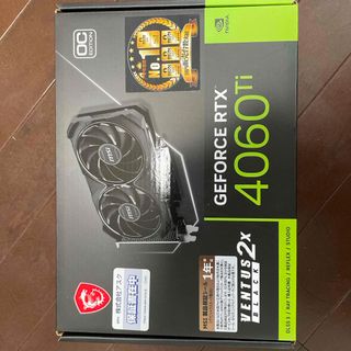 エムエスアイ(msi)のMSI GeForce RTX 4060 Ti VENTUS 2X BLACK (PCパーツ)