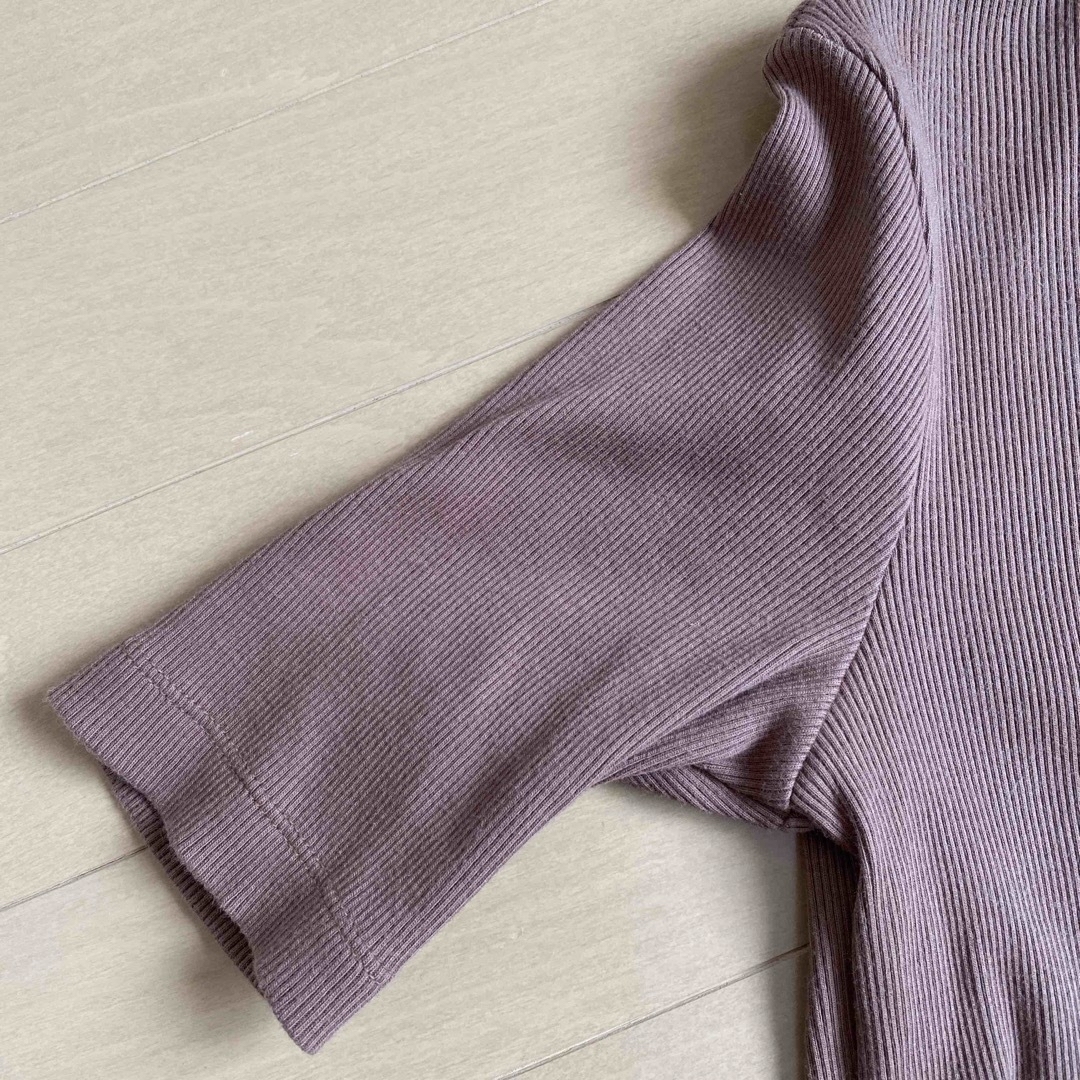 UNIQLO(ユニクロ)のユニクロ リブクルーネックT 5分袖 S メンズのトップス(Tシャツ/カットソー(半袖/袖なし))の商品写真