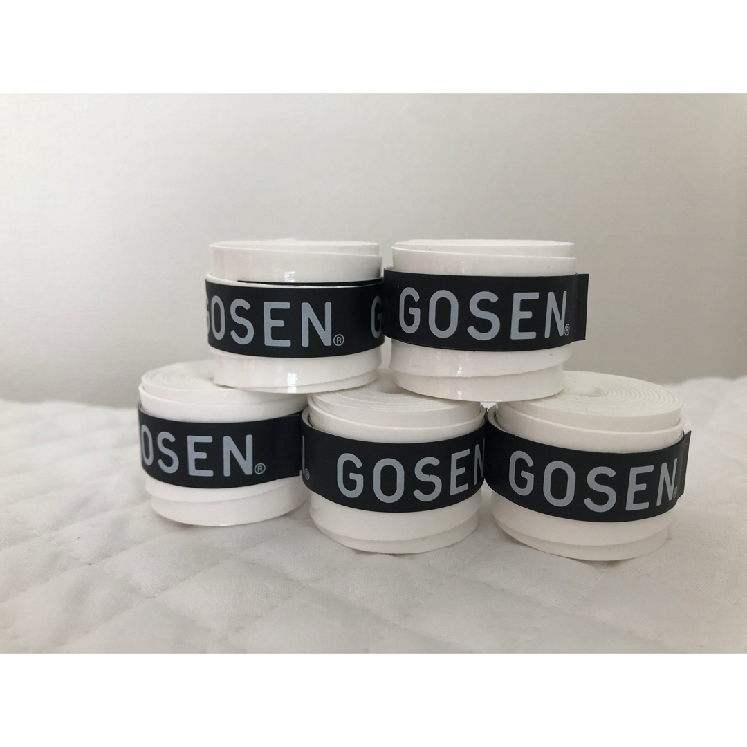 GOSEN(ゴーセン)の【限定価格】GOSEN グリップテープ 5個★迅速発送 白 ゴーセン マイバチ エンタメ/ホビーのエンタメ その他(その他)の商品写真