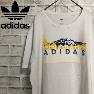 オリジナルス(Originals（adidas）)の00s⭐️adidas COLORADO Tシャツ L トレファイル 白×ブルー(Tシャツ/カットソー(半袖/袖なし))