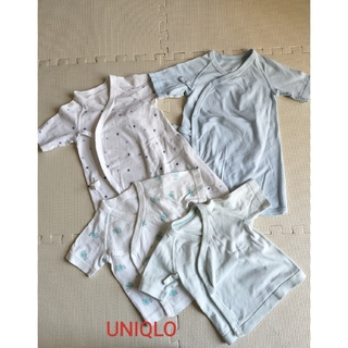 ユニクロ(UNIQLO)の新生児 肌着 50 - 60  ユニクロ 4枚セット(肌着/下着)
