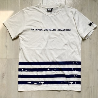 ヘリーハンセン(HELLY HANSEN)のTシャツ　ヘリーハンセン　沖縄　Mサイズ　ホワイト　ストライプ　レア(Tシャツ(半袖/袖なし))