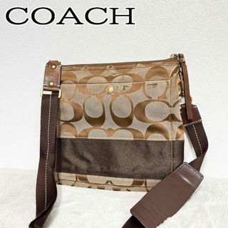 コーチ(COACH)のレア✨COACH コーチショルダーバッグハンドバッグブラウン茶シグネチャー総柄(ショルダーバッグ)