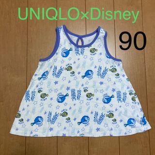 ユニクロ(UNIQLO)のUNIQLO Disney ユニクロ ディズニー ニモ タンクトップ 90(Tシャツ/カットソー)