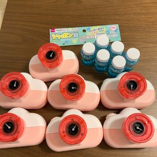 ダイソー(DAISO)のバブルシャワー 7個セット（ピンク）　シャボン玉　結婚式(おもちゃ/雑貨)