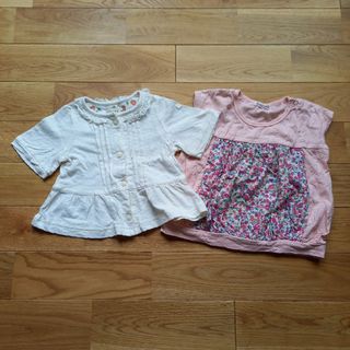 ブランシェス(Branshes)のブランシェス　リリーアイボリー　半袖　トップス　80　まとめ売り(Ｔシャツ)