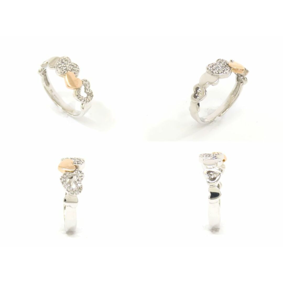 【新着】K18WG/PG ダイヤモンド0.16ct ハートモチーフ リング #13 【池袋店】【中古】 レディースのアクセサリー(リング(指輪))の商品写真