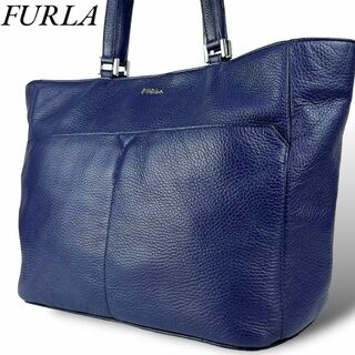 Furla - 美品 FURLA フルラ トートバッグ A4 肩掛け シボレザー パープル系