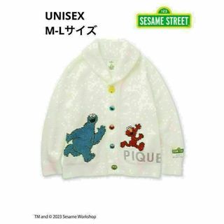 【新品未使用】 SESAME STREET ジャガードショールカーディガン L(カーディガン)