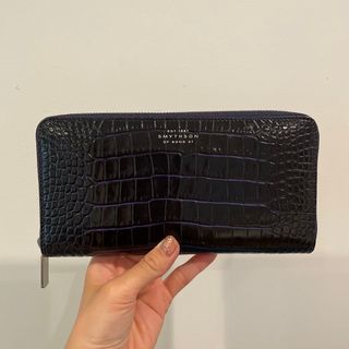 SMYTHSON MaraレザージップパースL クロコダイル型押し