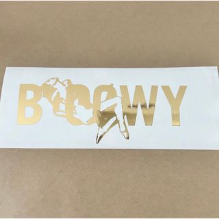 BOOWY ボウイ  氷室京介 ステッカー◆ミラーゴールド◆(ミュージシャン)