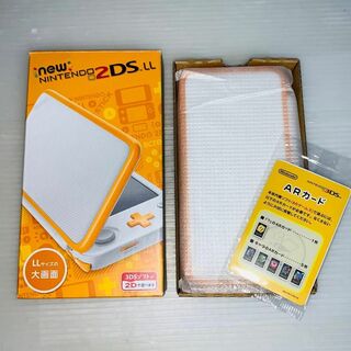 【539】 Newニンテンドー 2DS LL ホワイト×オレンジ(携帯用ゲーム機本体)