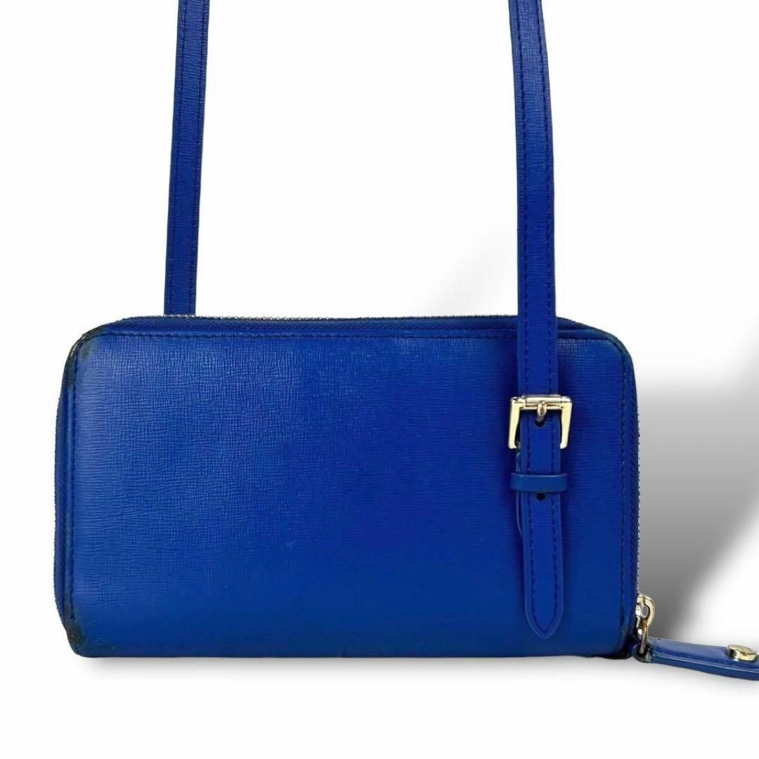 Vivienne Westwood(ヴィヴィアンウエストウッド)のVivienne Westwood ショルダーウォレット オーブ 斜め掛け 青 レディースのファッション小物(財布)の商品写真
