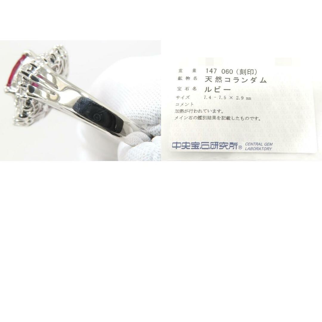 【新着】Pt900 ルビー1.41ct ダイヤモンド0.60ct リング＃9【池袋店】【中古】 レディースのアクセサリー(リング(指輪))の商品写真
