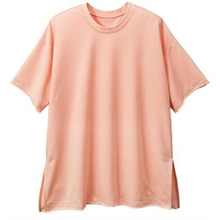 ジーラ(GeeRA)のLピンク　GeeRA　Tシャツ 切りっぱなしデザインゆるカットソー(Tシャツ(半袖/袖なし))