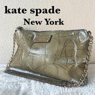 kate spade new york - レア✨kate spadeケイド スペードセミショルダーバッググリーン緑総柄