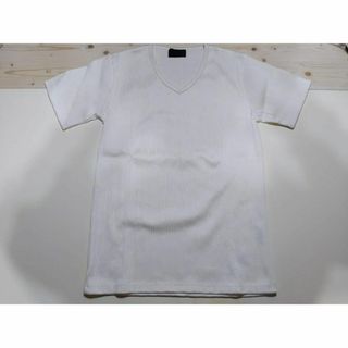 アトリエサブ(ATELIER SAB)のアトリエサブメン Vネック リブTシャツ 白48M 細身 I-48 (Tシャツ/カットソー(半袖/袖なし))