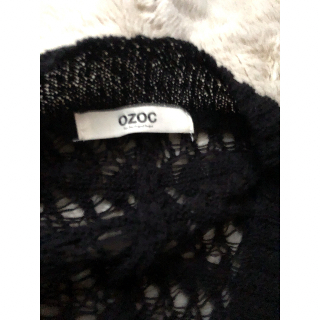 OZOC(オゾック)のOZOC カーディガン　黒　M レディースのトップス(カーディガン)の商品写真