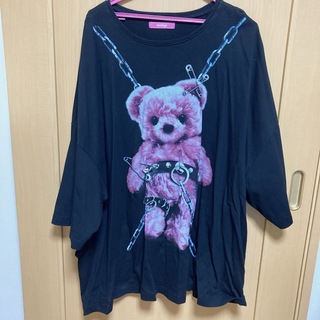 Amilige Tied Bear BIG Tシャツ(ブラック)(Tシャツ(半袖/袖なし))