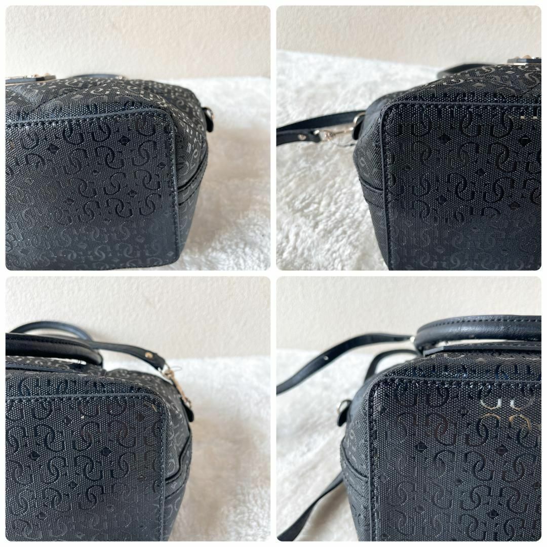 GUESS(ゲス)の美品✨GUESSショルダーバッグハンドバッグブラック黒総柄 レディースのバッグ(ショルダーバッグ)の商品写真