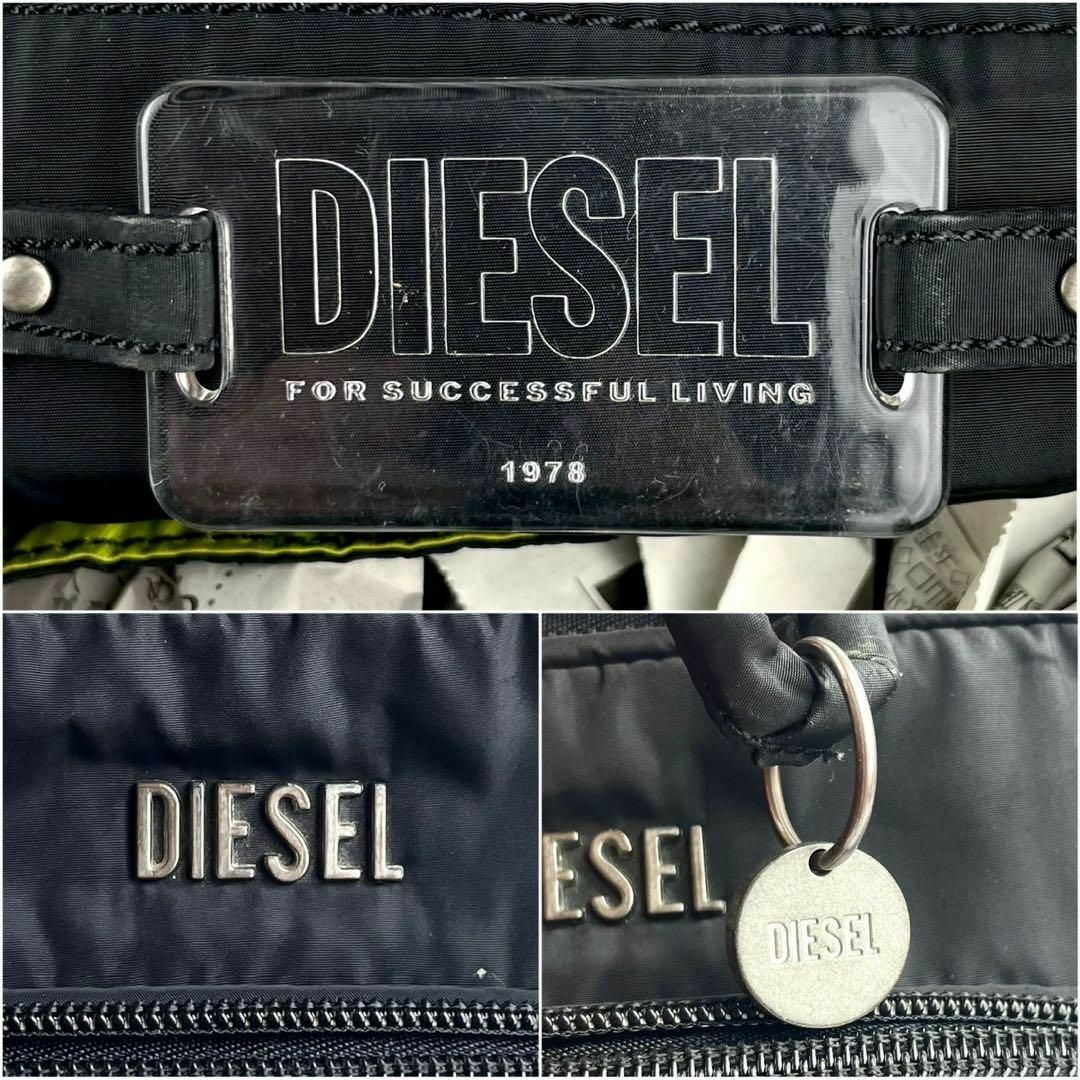 DIESEL(ディーゼル)のDIESEL 2way ショルダーバッグ ハンドバッグ 巾着 ナイロン ロゴ 黒 レディースのバッグ(ショルダーバッグ)の商品写真