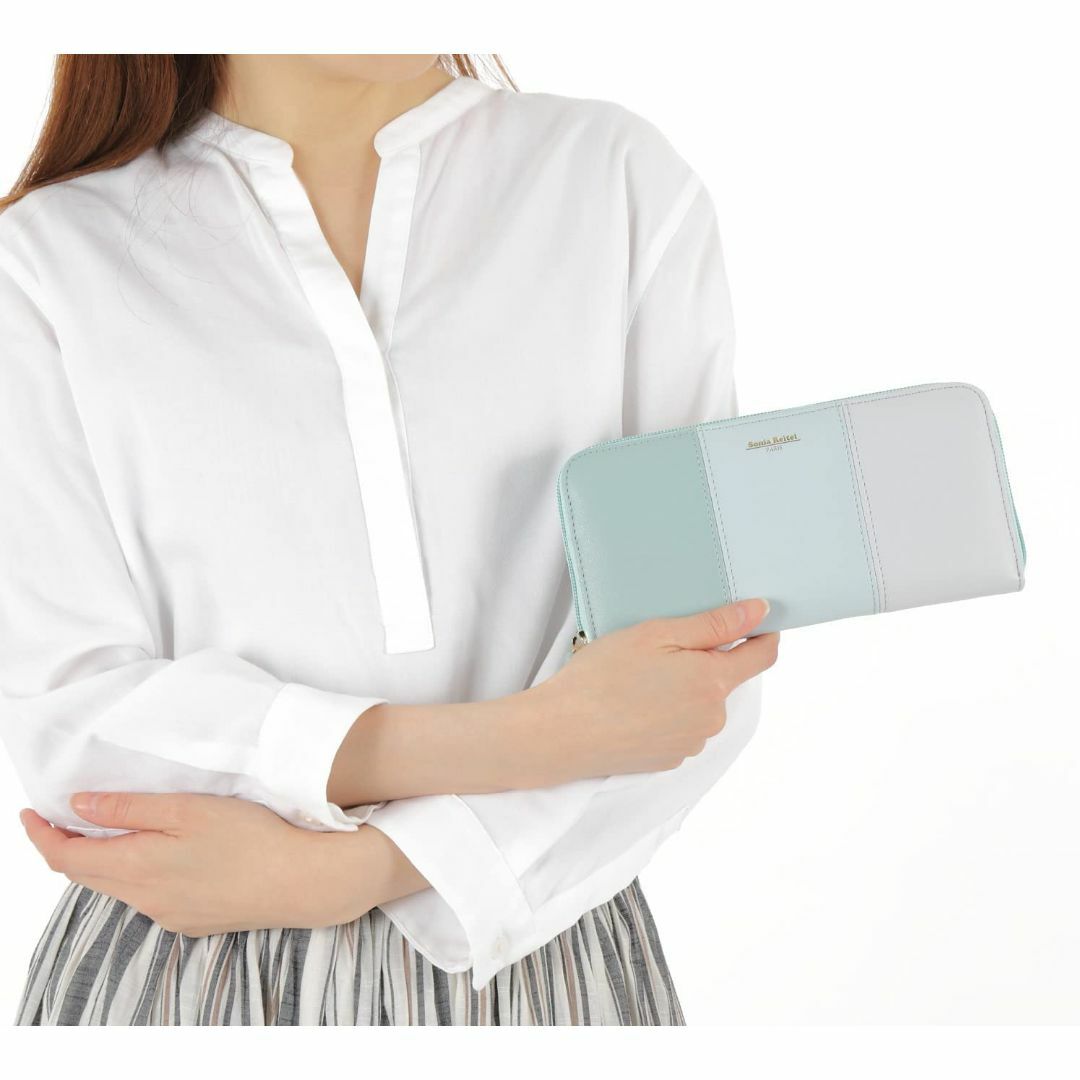 【色: Green】[SONIA REITEL] 長財布 縦型カード収納 レディ レディースのバッグ(その他)の商品写真