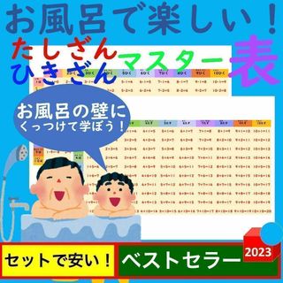 お風呂で楽しい！たしざんひきざんマスター表(お風呂のおもちゃ)