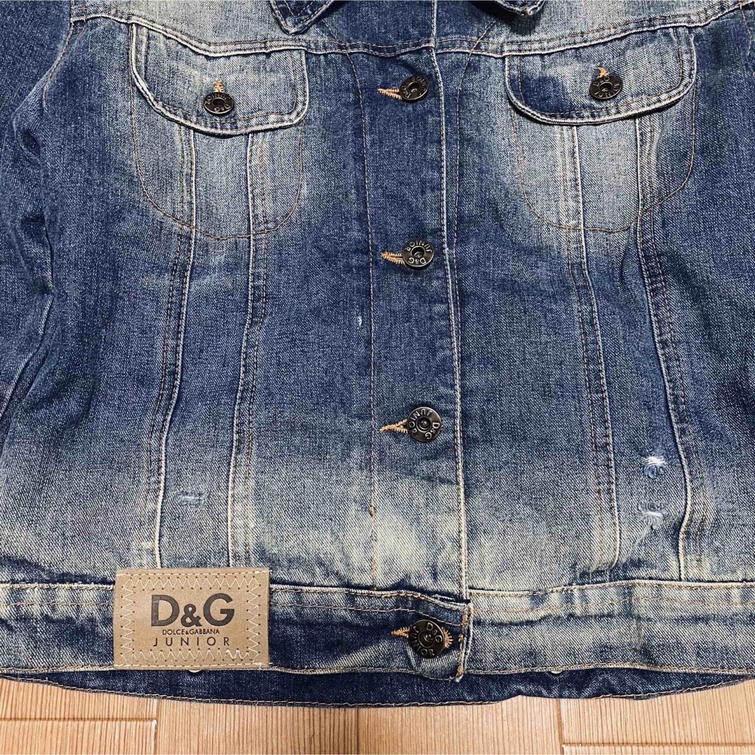 DOLCE&GABBANA(ドルチェアンドガッバーナ)のD&G ドルチェ&ガッバーナ ジュニア デニムジャケット キッズ/ベビー/マタニティのキッズ服女の子用(90cm~)(ジャケット/上着)の商品写真