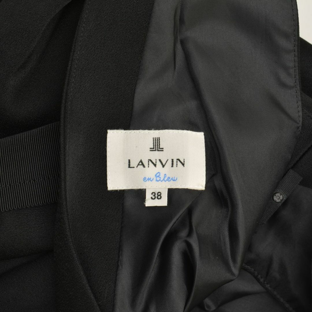 LANVIN en Bleu(ランバンオンブルー)の【LANVINenBleu】3626907 サテンドレスノースリーブワンピース レディースのワンピース(ひざ丈ワンピース)の商品写真