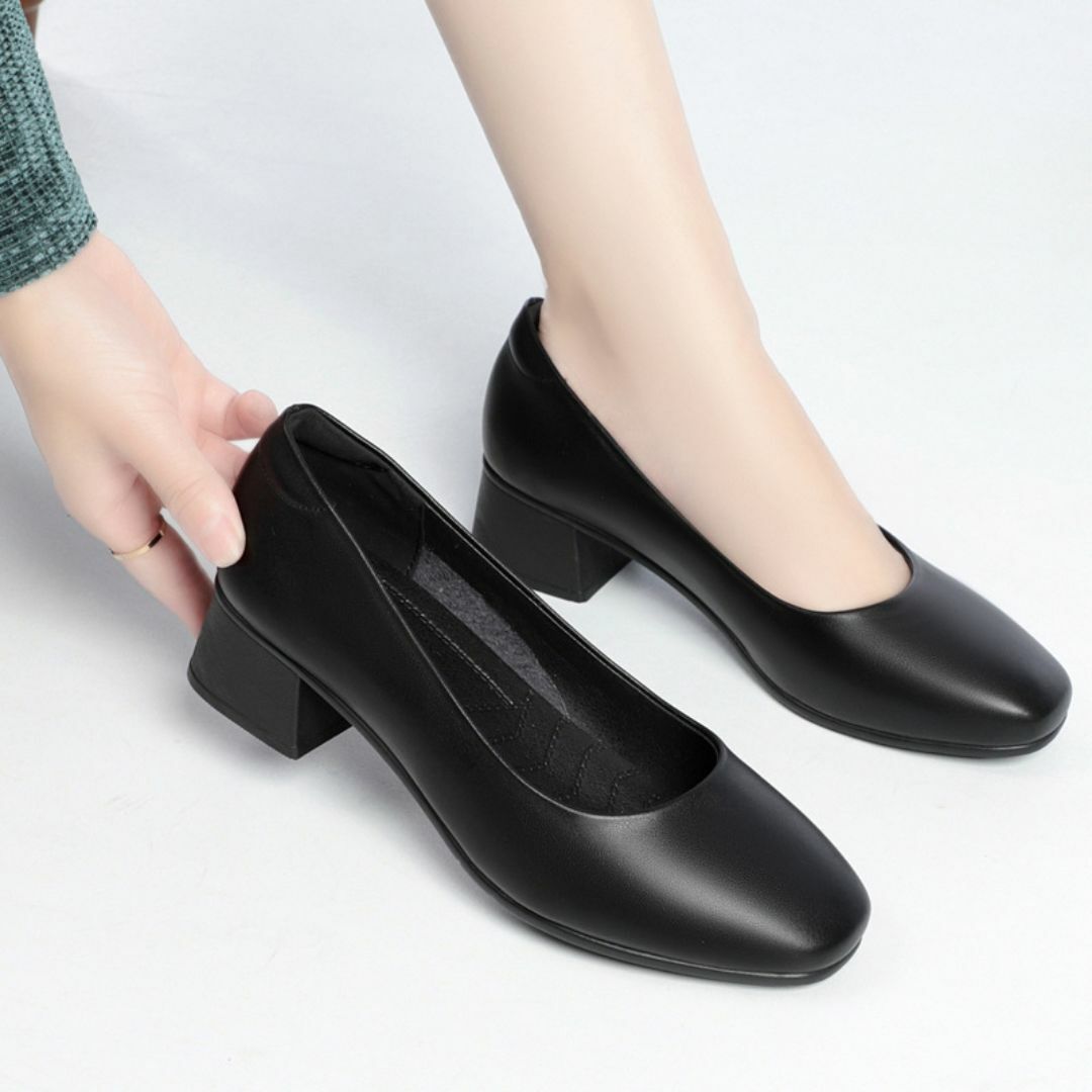 パンプス 23.5cm ブラック 履きやすい 結婚 式 大人 靴 お呼ばれ レディースの靴/シューズ(ハイヒール/パンプス)の商品写真