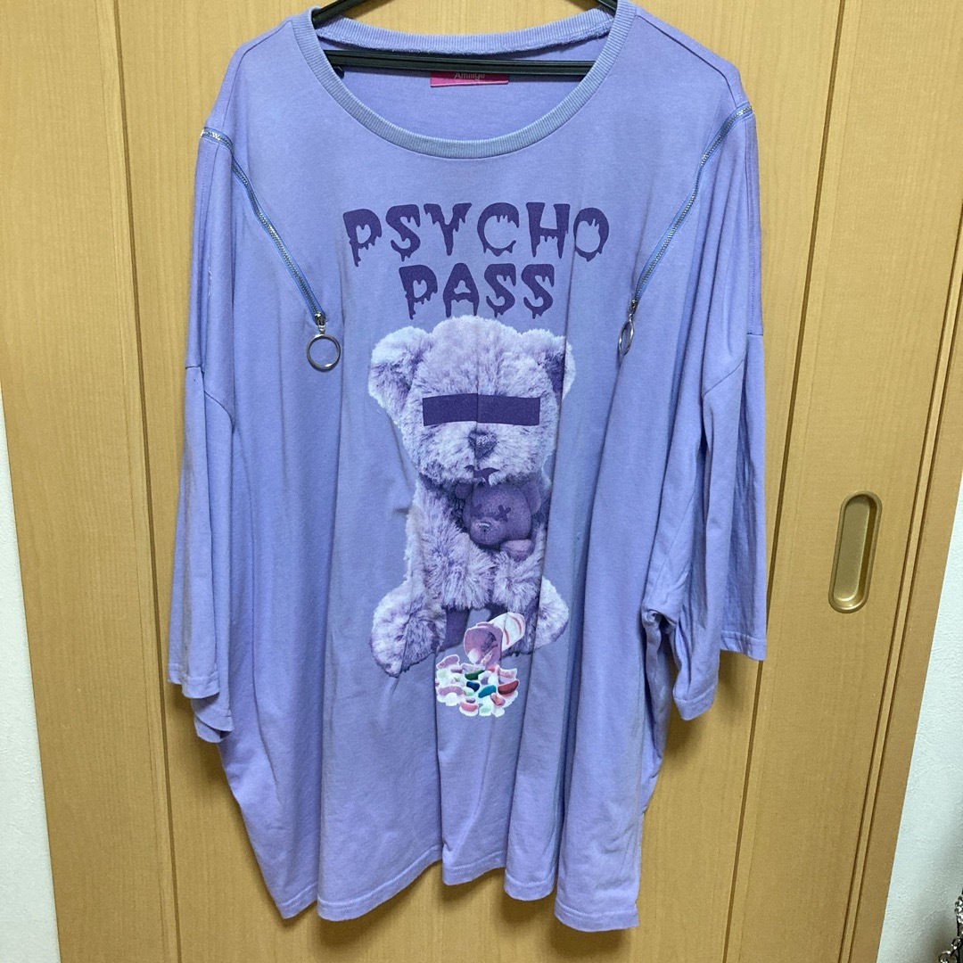 Amilige Psycho Bear Zip Tシャツ レディースのトップス(Tシャツ(半袖/袖なし))の商品写真