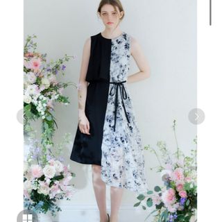 Riu　ワンピース　Flower&marble dress　riu(ひざ丈ワンピース)