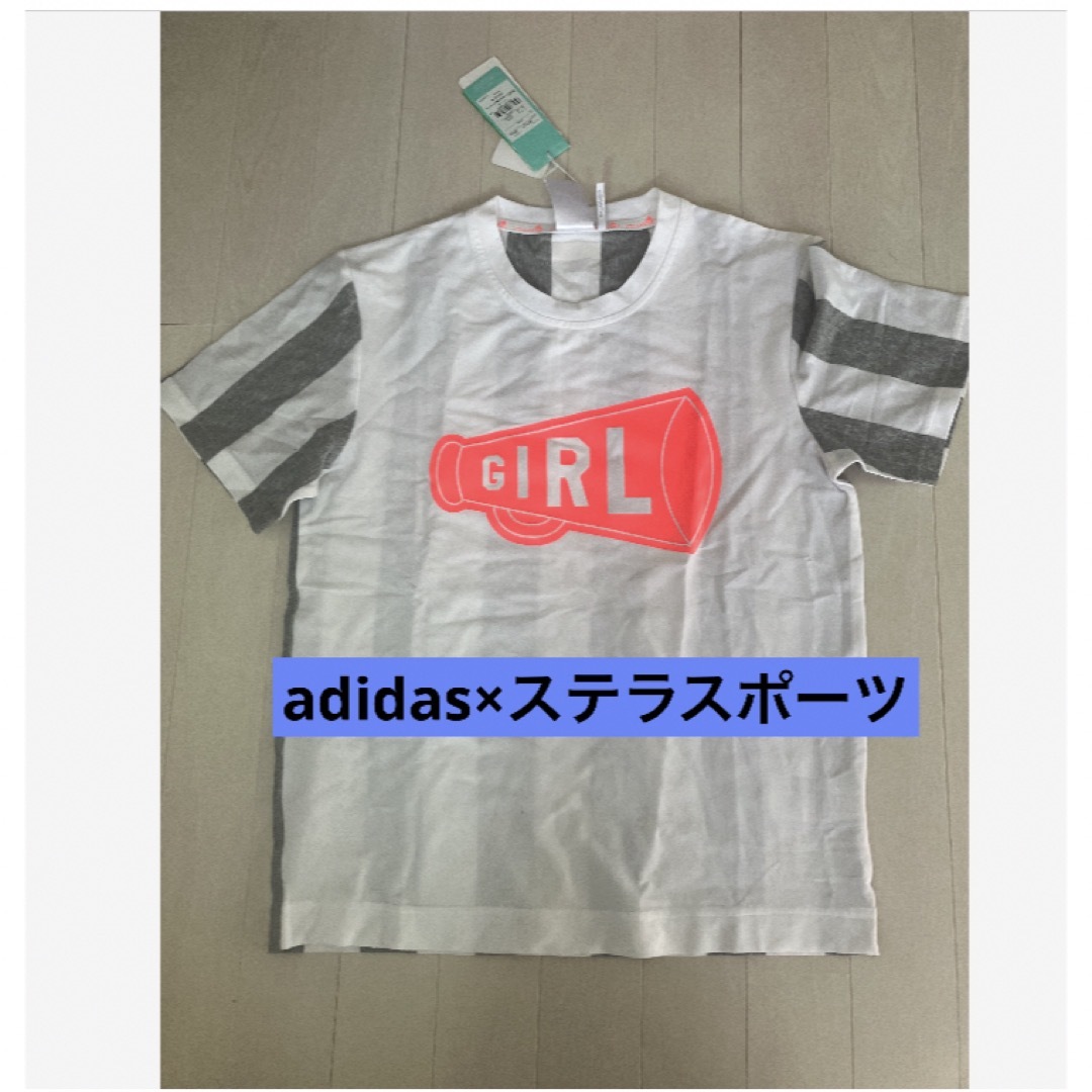 新品タグ付き　adidas×ステラスポーツ　Tシャツ　Lサイズ　 レディースのトップス(シャツ/ブラウス(半袖/袖なし))の商品写真