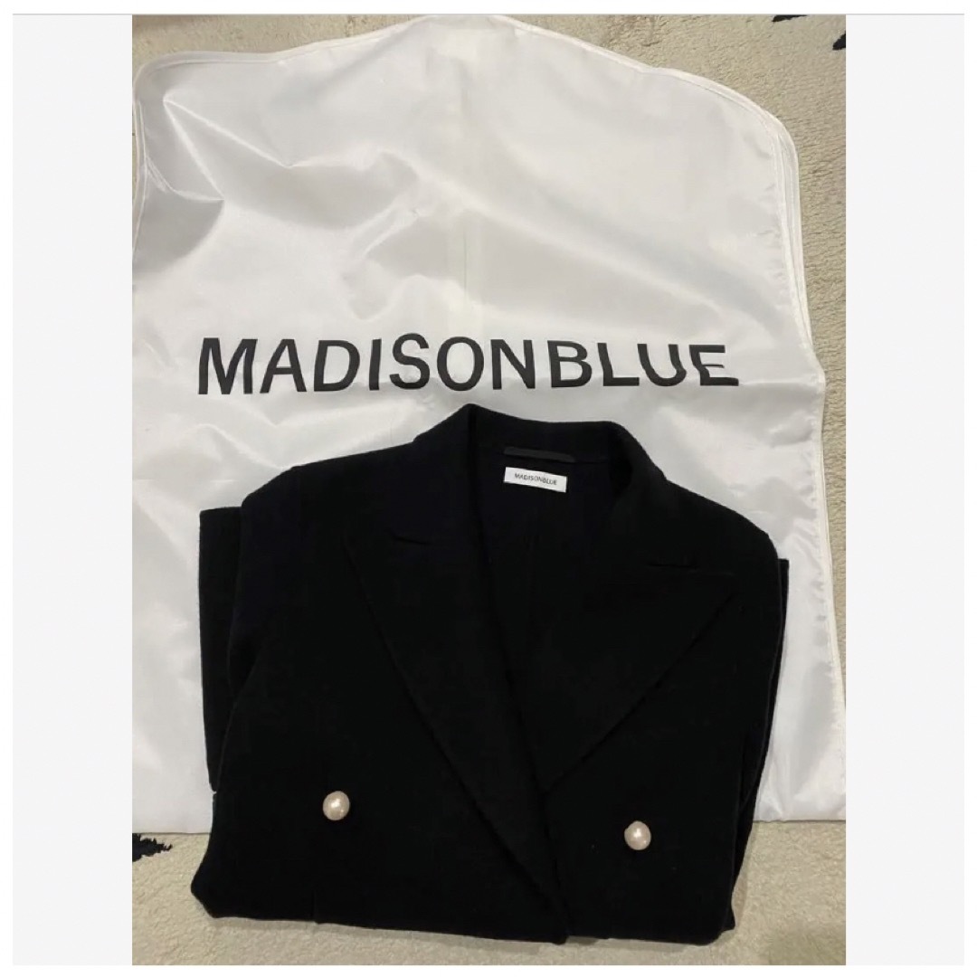 MADISONBLUE(マディソンブルー)のマディソンブルーREVER PEARL GARBO JACKET  01黒 レディースのジャケット/アウター(テーラードジャケット)の商品写真