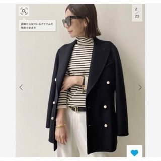 マディソンブルー(MADISONBLUE)のマディソンブルーREVER PEARL GARBO JACKET  01黒(テーラードジャケット)