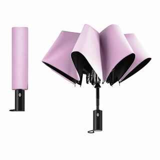【色:ピンク】HUIJIE 日傘 折りたたみ傘 ワンタッチ自動開閉 UVカット1