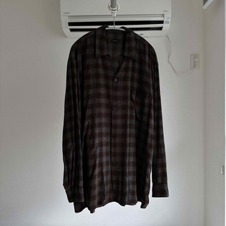 COMOLI - 【サイズ1】19SS comoli レーヨンオープンカラーシャツ チェック
