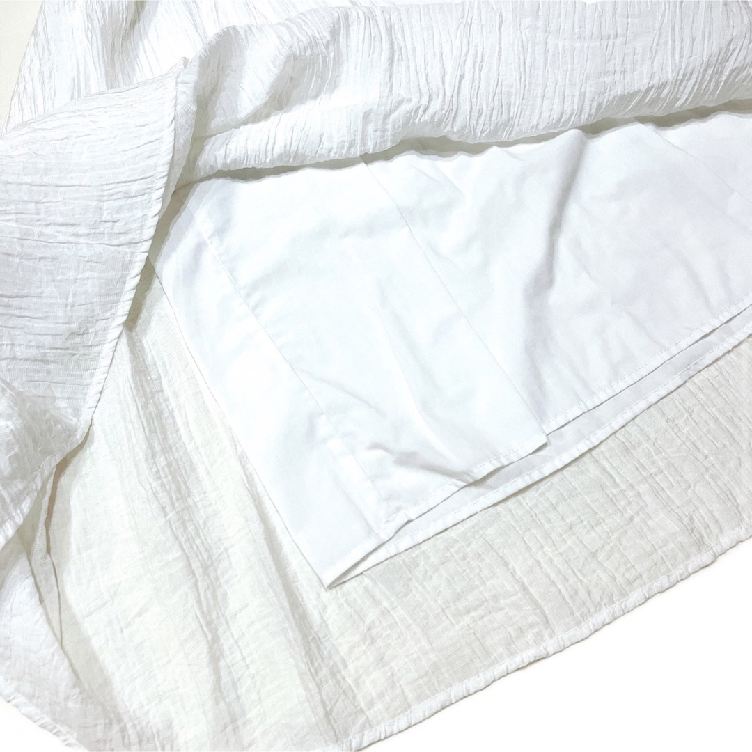 STUDIO CLIP(スタディオクリップ)のスタディオクリップ　ロングワンピース  白　半袖　Tシャツ　マキシ丈　L  レディースのワンピース(ロングワンピース/マキシワンピース)の商品写真