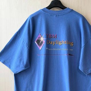 Hanes - 90s古着ヴィンテージ　ヘインズ　ロゴTシャツ　バックプリント　シングルステッチ