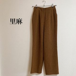 里麻 りま パンツ レディース ミセス服 ブラウン 9号(カジュアルパンツ)