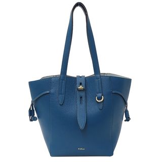 フルラ(Furla)のフルラ Furla バッグ レディース ブランド トートバッグ  レザー NET ネット ブルー 大きめ A4 ショルダーバッグ 肩がけ おしゃれ 青系 【中古】(トートバッグ)