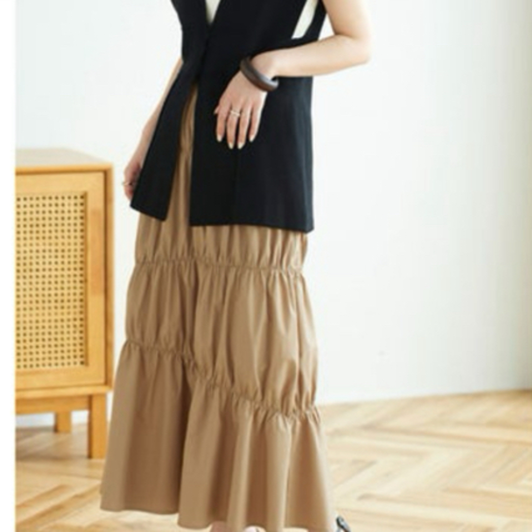 titivate(ティティベイト)のお値下げ⭐︎titivate ギャザーデザイン　ロングスカート レディースのスカート(ロングスカート)の商品写真
