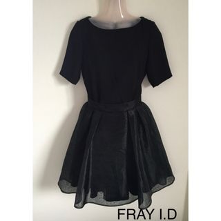 フレイアイディー(FRAY I.D)のFRAY I.D チュールドッキングワンピース(ひざ丈ワンピース)